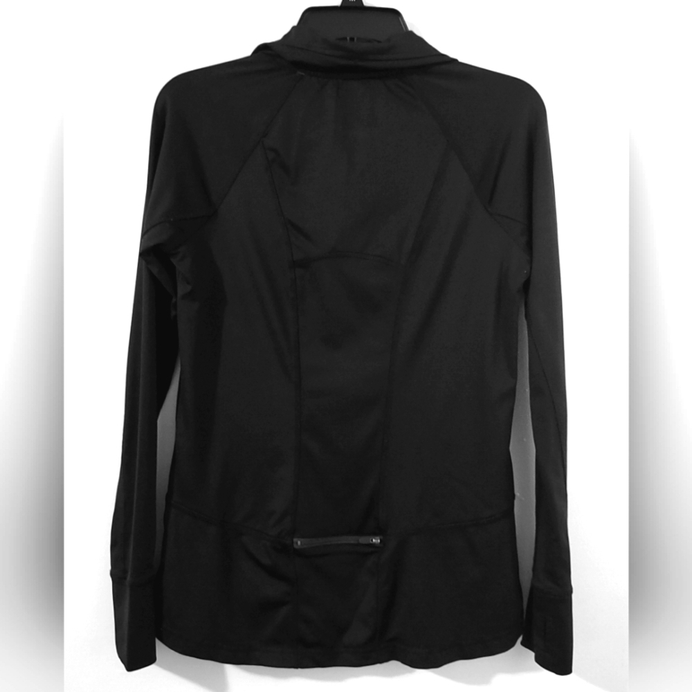 UMBRO BLACK LONG SLEEVE THUMBHOLE HIGH LOW HEM ACTIVE WEAR TOP SIZE M - Picture 2 of 7